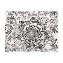 Super Black en White Mandala Pattern