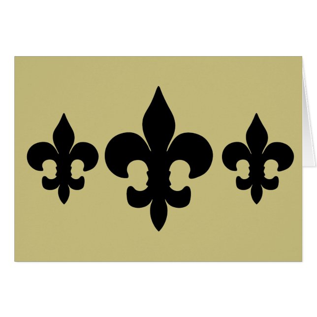Super Black Fleur de lis (Voorkant Horizontaal)