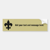 Super Black Fleur de lis Bumpersticker (Voorkant)