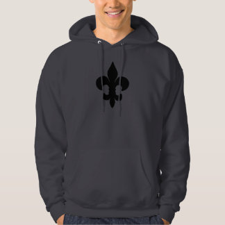 Super Black Fleur de lis Hoodie