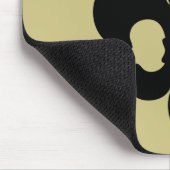 Super Black Fleur de lis Muismat (Hoek)