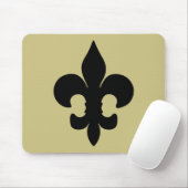 Super Black Fleur de lis Muismat (Met muis)