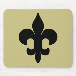 Super Black Fleur de lis Muismat
