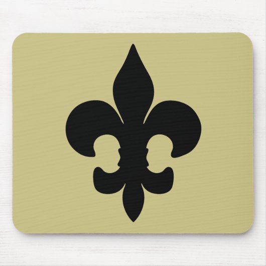Super Black Fleur de lis Muismat (Voorkant)