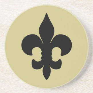 Super Black Fleur de lis onderzetter