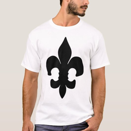 Super Black Fleur de lis T-shirt (Voorkant)