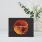 Super Blood Moon Eclipse 2019 Briefkaart (Staand voorkant)