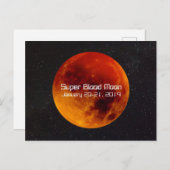 Super Blood Moon Eclipse 2019 Briefkaart (Voorkant / Achterkant)