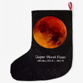 Super Blood Moon Eclipse 2019 Grote Kerstsok (Achterkant)