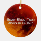 Super Blood Moon Eclipse 2019 Keramisch Ornament (Voorkant)
