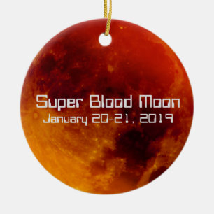 Super Blood Moon Eclipse 2019 Keramisch Ornament