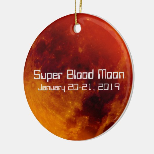 Super Blood Moon Eclipse 2019 Keramisch Ornament (Links)