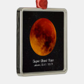 Super Blood Moon Eclipse 2019 Metalen Ornament (Rechts)