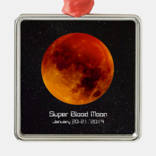 Super Blood Moon Eclipse 2019 Metalen Ornament