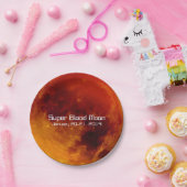 Super Blood Moon Eclipse 2019 Papieren Bordje (Feest)