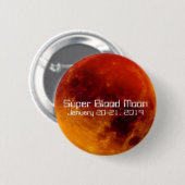 Super Blood Moon Eclipse 2019 Ronde Button 5,7 Cm (Voorkant /achterkant)