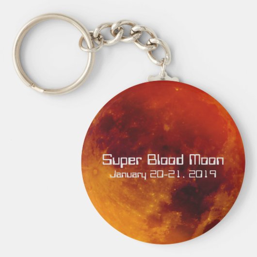 Super Blood Moon Eclipse 2019 Sleutelhanger (Voorkant)