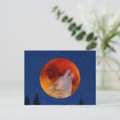 Super Blood Wolf Moon 2019 Briefkaart (Staand voorkant)