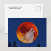 Super Blood Wolf Moon 2019 Briefkaart (Voorkant / Achterkant)