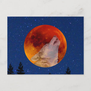 Super Blood Wolf Moon 2019 Briefkaart
