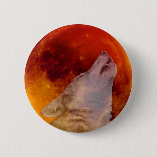 Super Blood Wolf Moon 2019 Ronde Button 5,7 Cm (Voorkant)