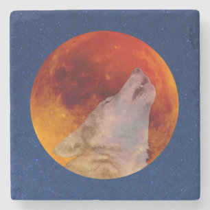 Super Blood Wolf Moon 2019 Stenen Onderzetter