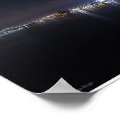 Super Blood Wolf Moon over drone foto van Detroit Poster (Hoek)