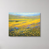 Super Blooms in Californië, Carrizo Plains Canvas Afdruk (Voorkant)