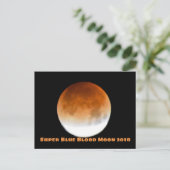 Super Blue Blood Moon 2018 Briefkaart (Staand voorkant)