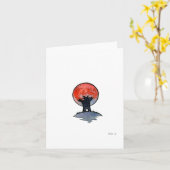 "Super Blue Blood Moon", blanco wenskaart Kaart (Gele Bloem)