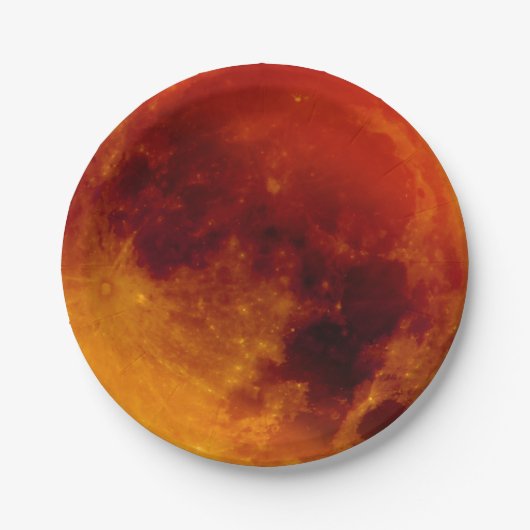 Super Blue Blood Moon Papieren Bordje (Voorkant)