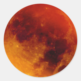 Super Blue Blood Moon Ronde Sticker