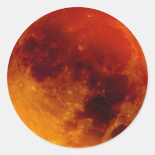 Super Blue Blood Moon Ronde Sticker