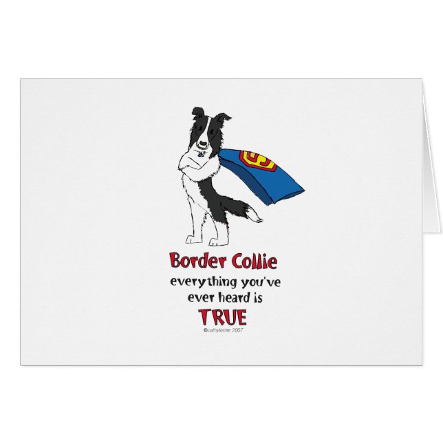 Super Border Collie Black (Voorkant Horizontaal)