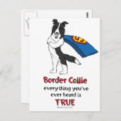 Super Border Collie Black Briefkaart (Voorkant / Achterkant)
