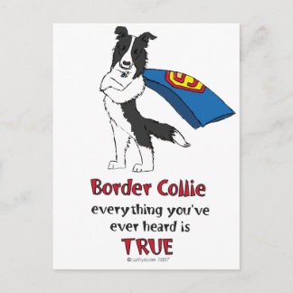 Super Border Collie Black Briefkaart