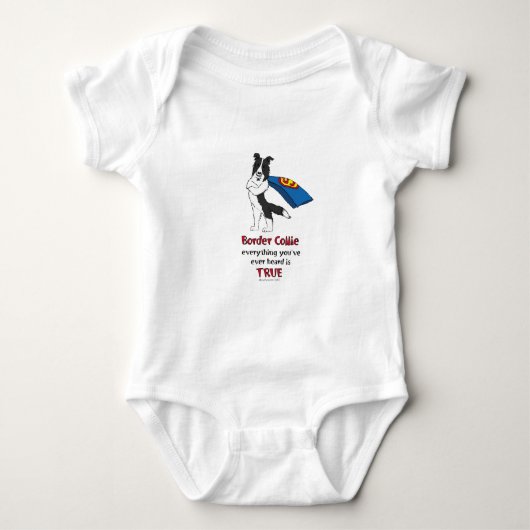 Super Border Collie Black Romper (Voorkant)