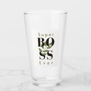 Super Boss Ever Glass Cup cadeau voor baas Glas