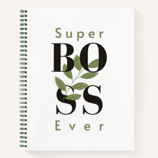 Super Boss Ever minimal style Spiral Notitieboek