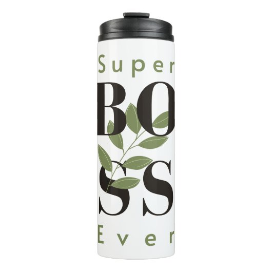 Super Boss Ever Minimal Style Thermal Tumbler Thermosbeker (Voorkant)