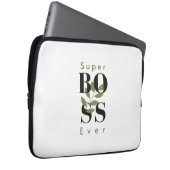 Super Boss Ever Minimalist White Electronics Bag Laptop Sleeve (Voorkant Rechts)