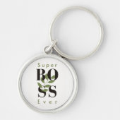 Super Boss Ever Sleutelhanger cadeau voor beste ba (Voorkant)