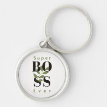 Super Boss Ever Sleutelhanger cadeau voor beste ba