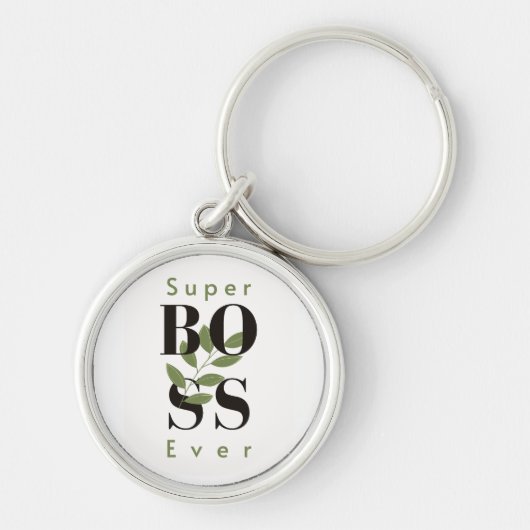 Super Boss Ever Sleutelhanger cadeau voor beste ba (Voorkant)