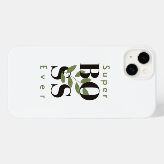 Super Boss Ooit Minimale witte iPhone / iPad hoesj Case-Mate iPhone Case (Achterkant (horizontaal))