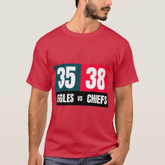 Super Bowl 57 Scorebord T-shirt (Voorkant)