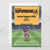 Super Bowl Kijkfeestje Kaart (Voorkant / Achterkant)
