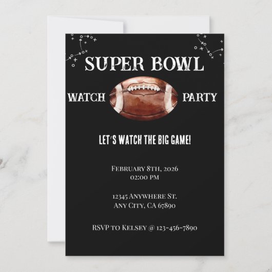 Super Bowl Uitnodiging (Voorkant)