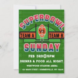 Super Bowl Zondag uitnodiging