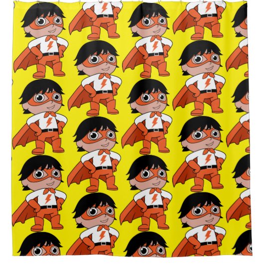 Super Boy Action Hero Douchegordijn (Voorkant)